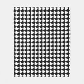 Couverture Polaire Motif moderne du coeur noir et blanc (Devant)