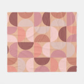 Couverture Polaire Motif moderne du milieu du siècle Peach Fuzz (Devant (Horizontal))