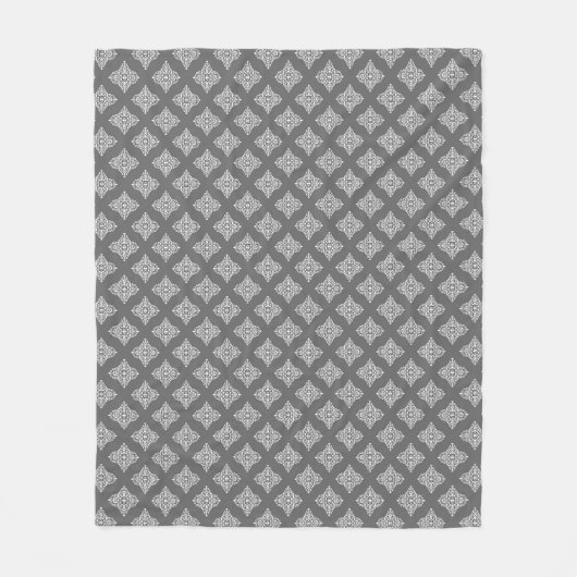 Couverture Polaire Motif moderne en graphite Damask Modèle de polaire (Devant)