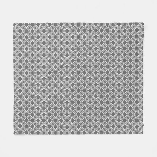 Couverture Polaire Motif moderne en graphite Damask Modèle de polaire (Devant (Horizontal))