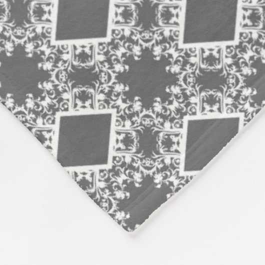 Couverture Polaire Motif moderne en graphite Damask Modèle de polaire (Coin)