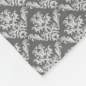 Couverture Polaire Motif moderne en graphite Damask Modèle de polaire (Coin)
