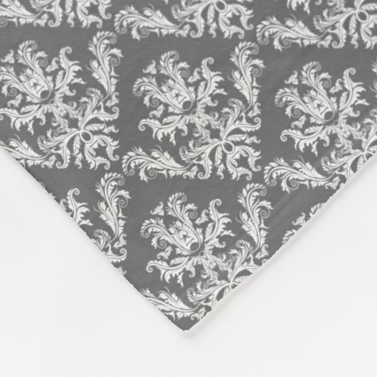 Couverture Polaire Motif moderne en graphite Damask Modèle de polaire (Coin)