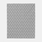 Couverture Polaire Motif moderne en graphite Damask Modèle de polaire (Devant)