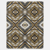 Couverture Polaire Motif moderne et tendance en argent, or et noir (Devant)