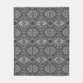 Couverture Polaire Motif moderne géométrique abstrait noir et blanc (Devant)