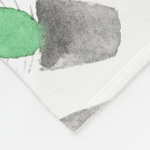 Couverture Polaire Motif moderne gris vert de cactus d'aquarelle (Coin)