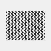 Couverture Polaire Motif moderne noir, gris, blanc Zigzag Chevron (Devant (Horizontal))