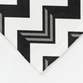 Couverture Polaire Motif moderne noir, gris, blanc Zigzag Chevron (Coin)