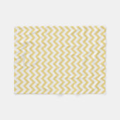 Couverture Polaire Motif moderne pastel jaune et blanc chevron (Devant (Horizontal))