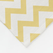 Couverture Polaire Motif moderne pastel jaune et blanc chevron (Coin)