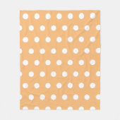 Couverture Polaire Motif moderne Pastel Orange Polka Dot (Devant)