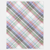 Couverture Polaire Motif moderne Tartan Vert Jaune Tan Tan Plaid. (Devant)