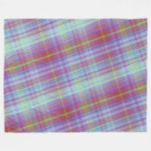 Couverture Polaire Motif moderne Tartan violet Tan Plaid. Pile (Devant (Horizontal))