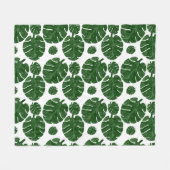 Couverture Polaire Motif Monstera  (Devant (Horizontal))