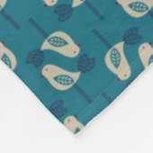 Couverture Polaire motif montrant des oiseaux (Coin)