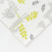 Couverture Polaire motif montrant les animaux 2 de bébé (Coin)