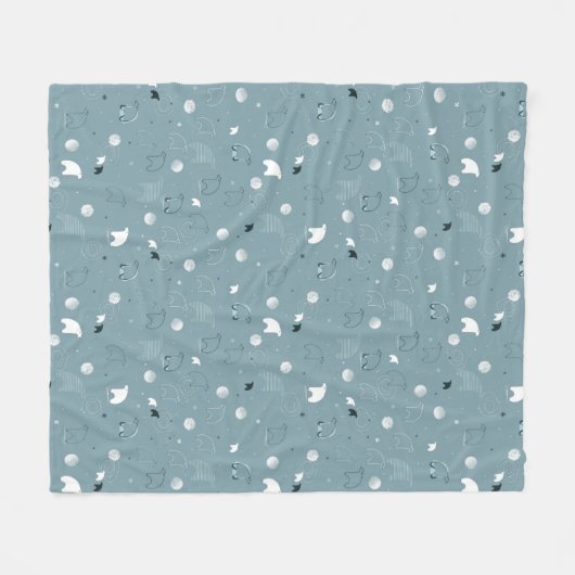Couverture Polaire motif montrant un polaire mignon (Devant (Horizontal))