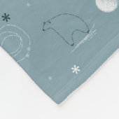 Couverture Polaire motif montrant un polaire mignon (Coin)