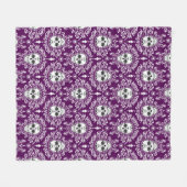 Couverture Polaire Motif mort de crâne de sucre de damassé (Devant (Horizontal))