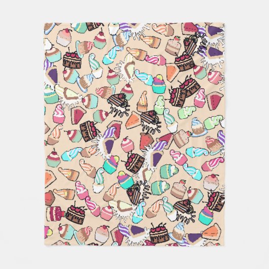 Couverture Polaire Motif motif de caniche sans couture. Poignée b (Devant)