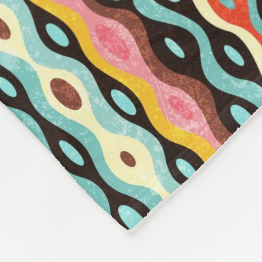 Couverture Polaire Motif multicolore abstrait (Coin)