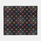 Couverture Polaire Motif multicolore avec des crânes (Devant (Horizontal))