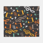Couverture Polaire Motif musical (Devant (Horizontal))