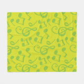 Couverture Polaire Motif musical (Devant (Horizontal))
