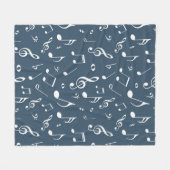 Couverture Polaire Motif musical (Devant (Horizontal))