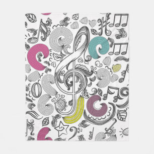 Couverture Polaire Motif musical