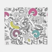 Couverture Polaire Motif musical (Devant (Horizontal))