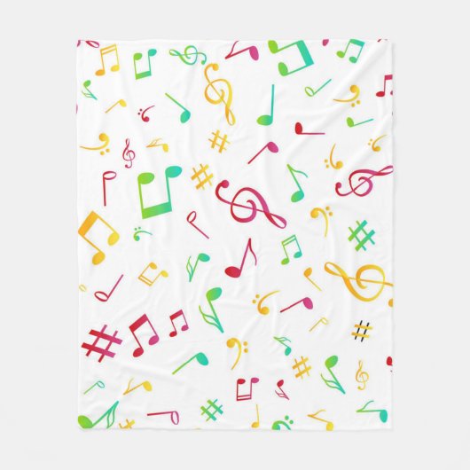 Couverture Polaire Motif musical (Devant)