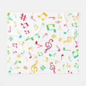 Couverture Polaire Motif musical (Devant (Horizontal))