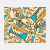 Couverture Polaire Motif musical (Devant (Horizontal))