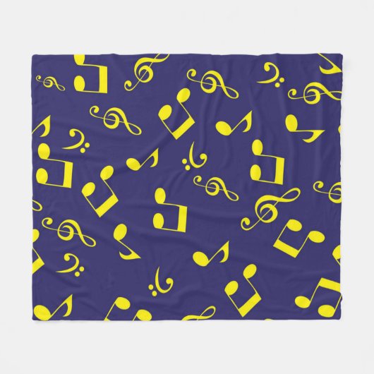 Couverture Polaire Motif musical (Devant (Horizontal))
