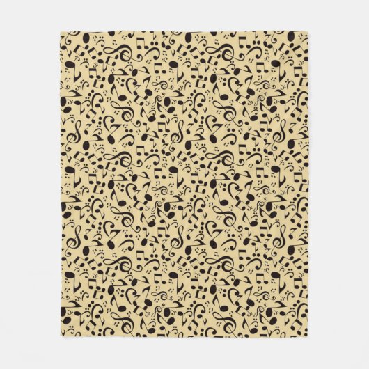 Couverture Polaire Motif musical (Devant)
