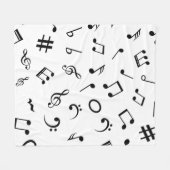 Couverture Polaire Motif musical (Devant (Horizontal))