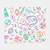 Couverture Polaire Motif musical (Devant (Horizontal))