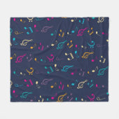 Couverture Polaire Motif musical (Devant (Horizontal))
