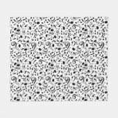 Couverture Polaire Motif musical (Devant (Horizontal))