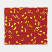 Couverture Polaire Motif musical (Devant (Horizontal))