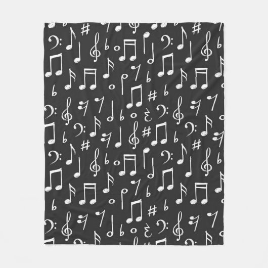Couverture Polaire Motif musical (Devant)