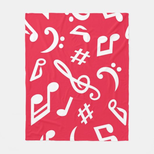 Couverture Polaire Motif musical (Devant)