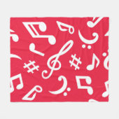 Couverture Polaire Motif musical (Devant (Horizontal))