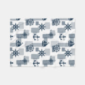Couverture Polaire Motif nautique (Devant (Horizontal))