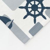 Couverture Polaire Motif nautique (Coin)