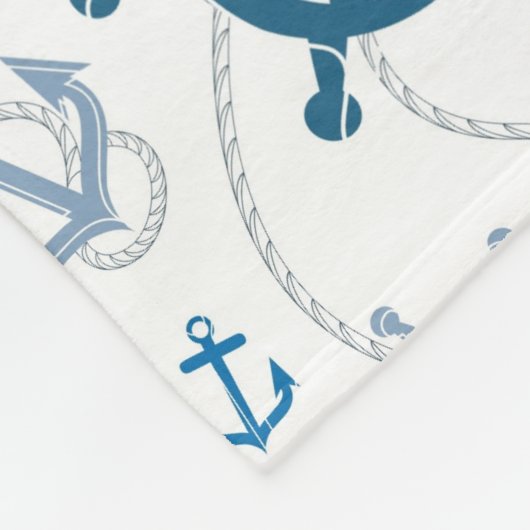 Couverture Polaire Motif nautique (Coin)