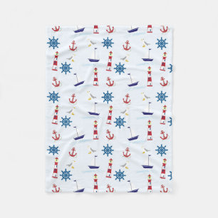 Couverture Polaire Motif nautique