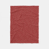 Couverture Polaire Motif nautique Aweigh d'Ancres en rouge et blanc (Devant)